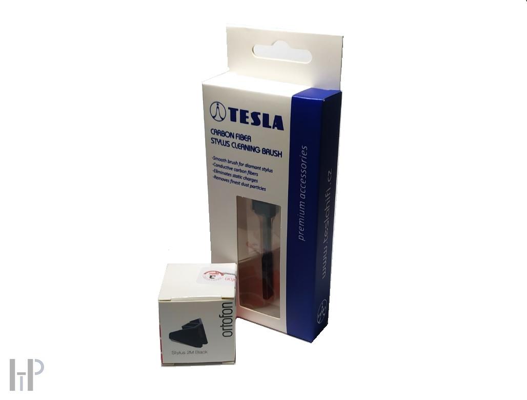 Ortofon Stylus 2M BLACK + TESLA Carbon Stylus Brush