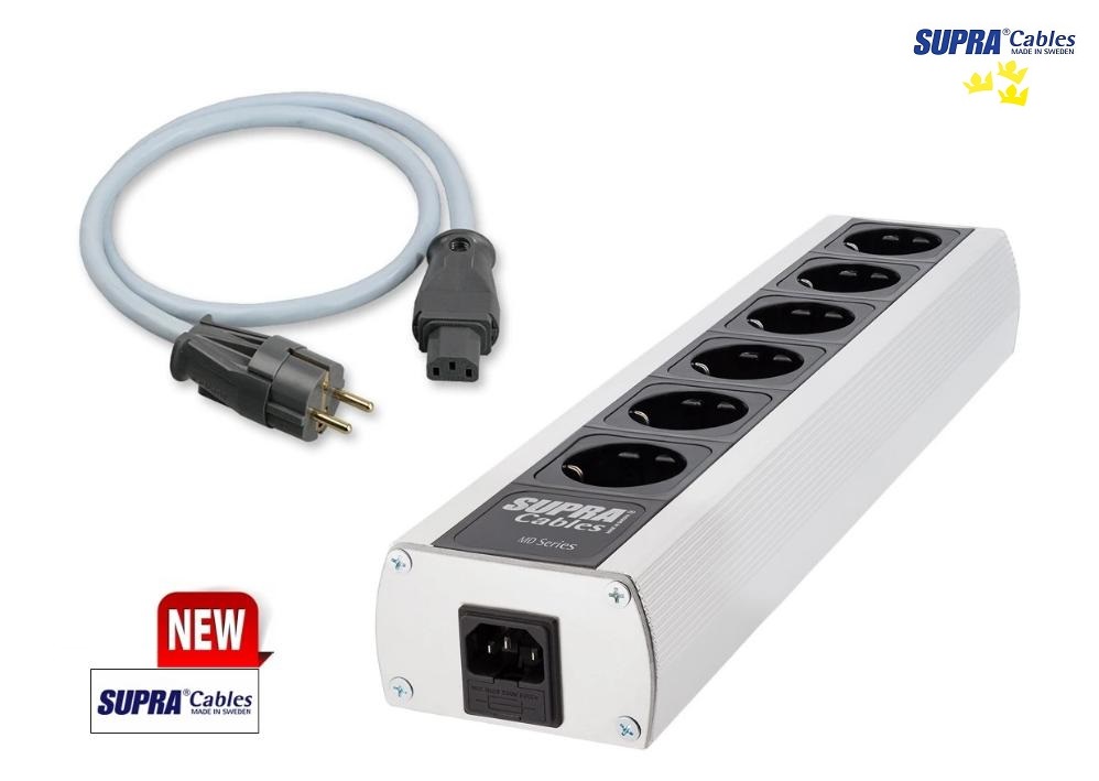 SUPRA MAINS BLOCK MD06-EU + SUPRA LoRad 2.5 CS-EU 1,0m