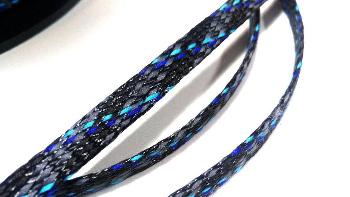 ELECAUDIO BLUE HELIX Expandable Braided Nylon Sleeve (PET) 8-16mm