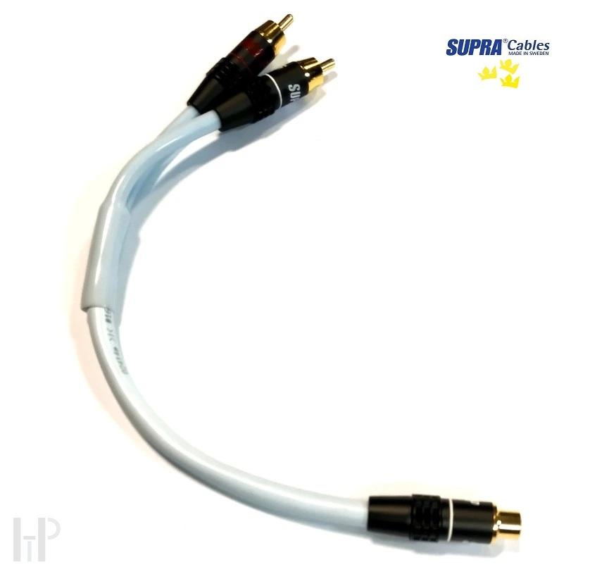 SUPRA Y-LINK 1RCA-2RCA F-M BLUE 25CM