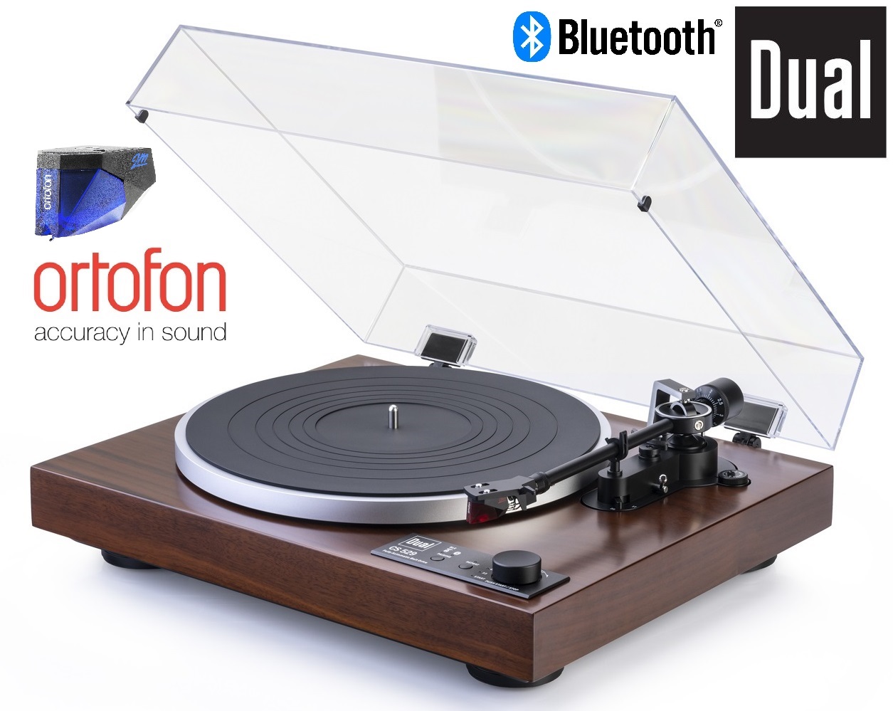 DUAL CS 529 Walnut + Ortofon 2M BLUE