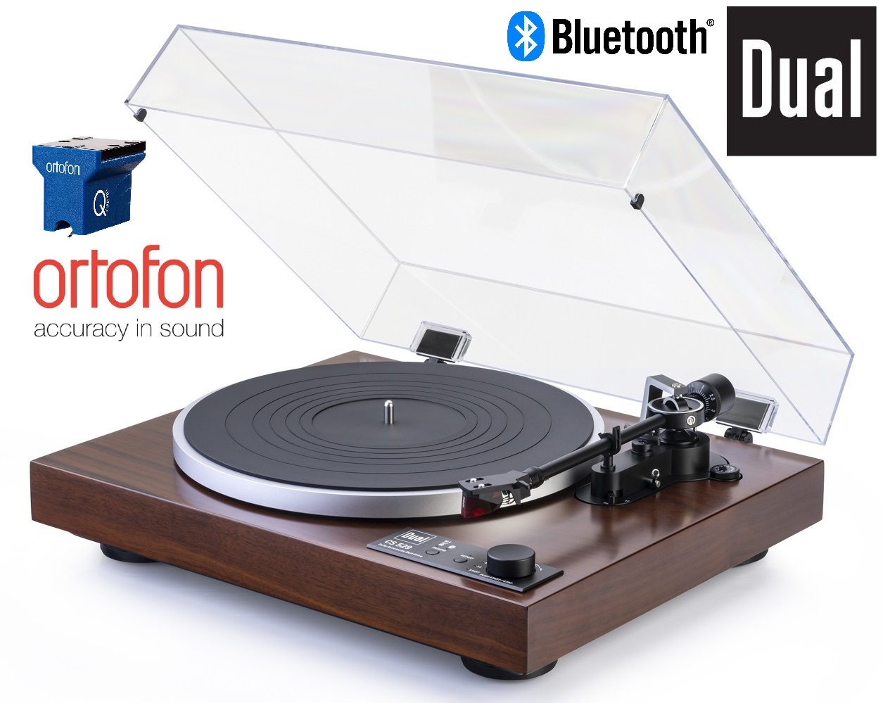 DUAL CS 529 Walnut + Ortofon QUINTET BLUE