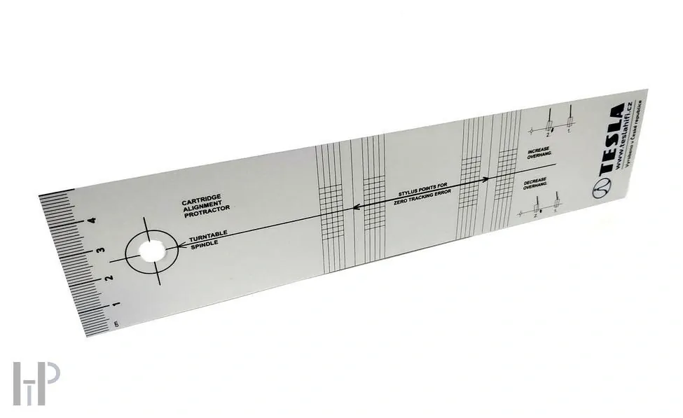 TESLA Cartridge and VTA Alignment Protractor 2v1