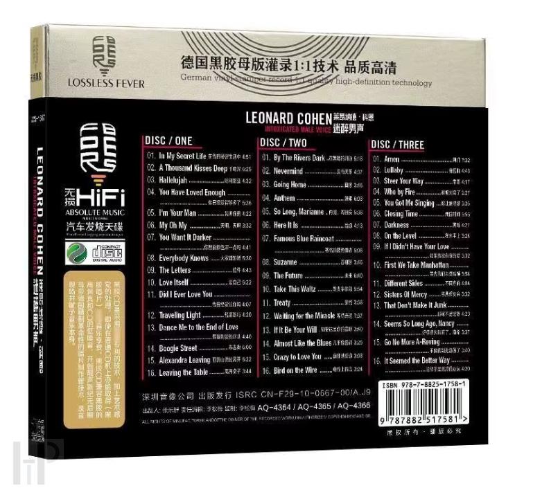 Leonard Cohen - Intoxicated Male Voice