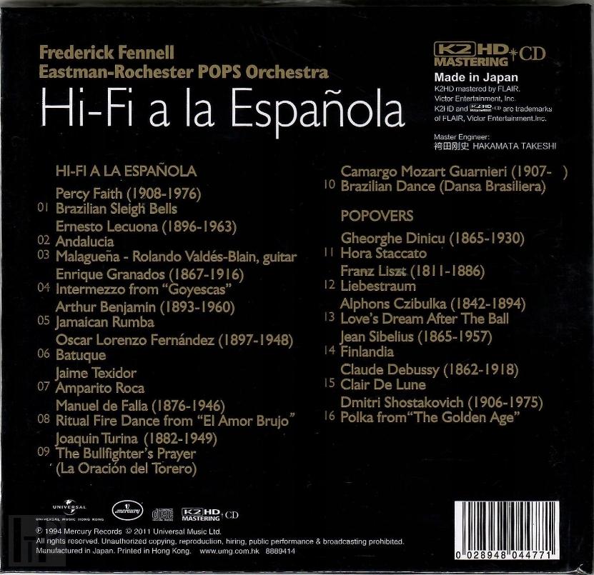Frederick Fennell - Hi-Fi A La Espanola Popovers