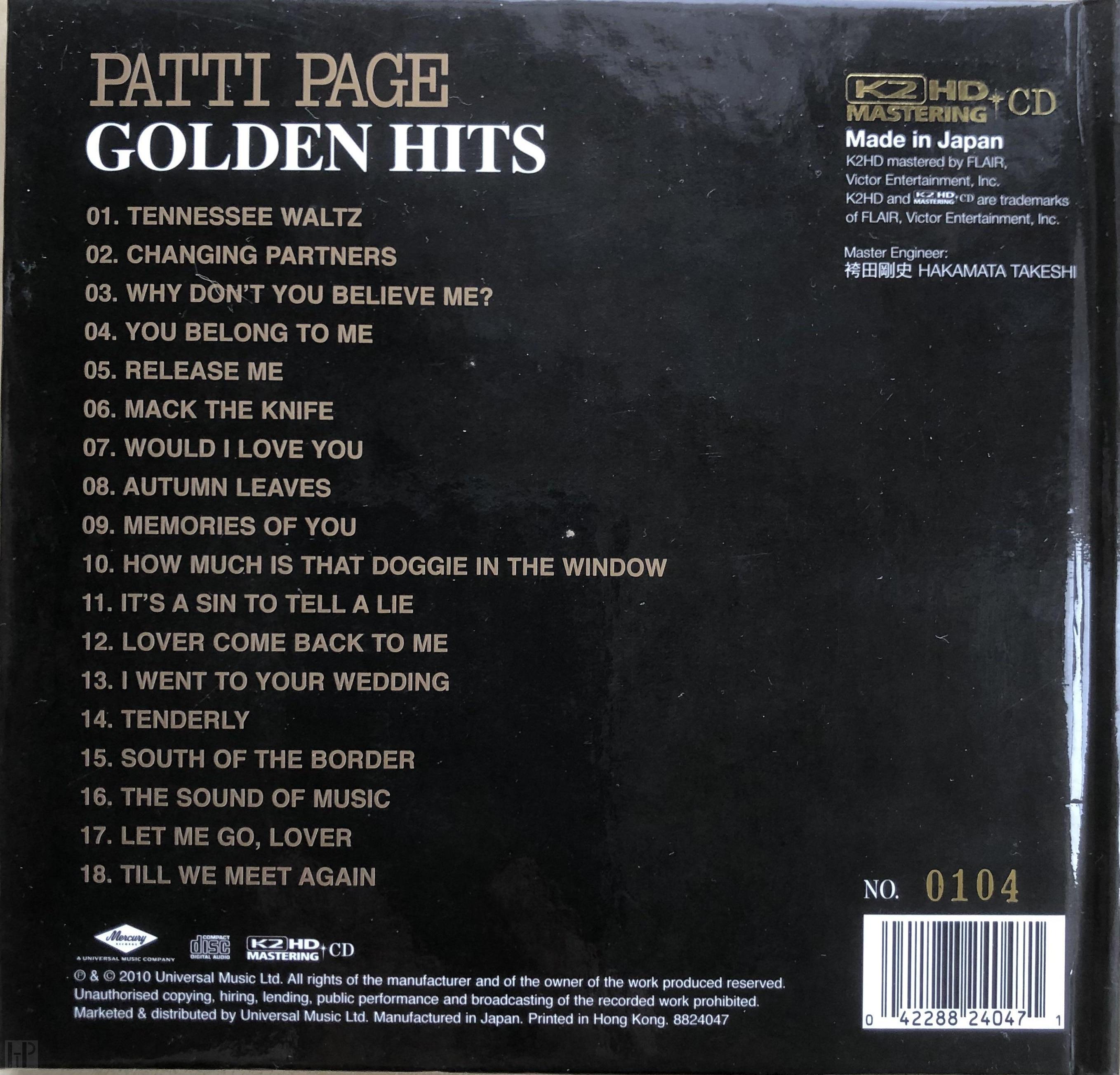 Patti Page - Golden Hits