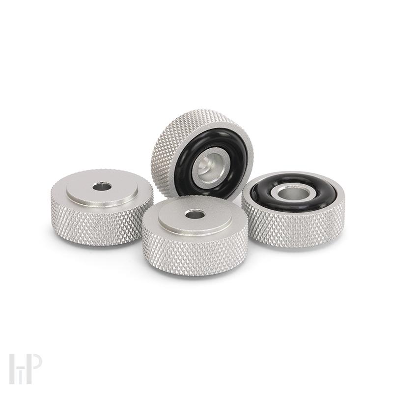 Dynavox Aluminium Mini Feets Black - vroubkované