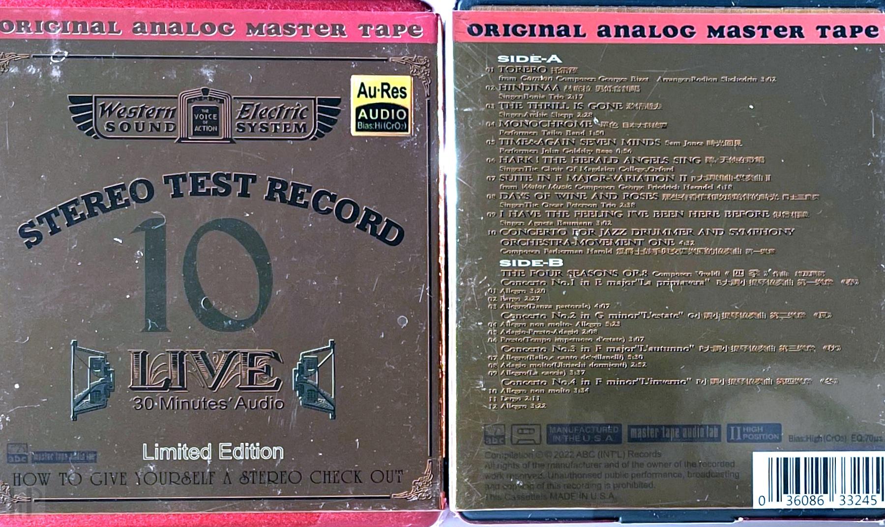 ABC Records - Stereo Test Record " LIVE 10 "