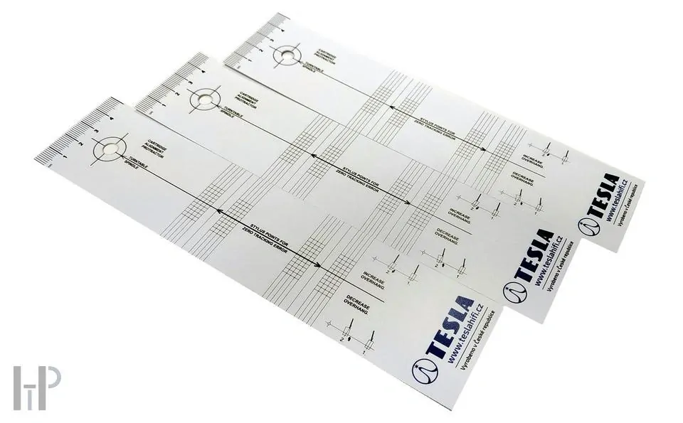 TESLA Cartridge and VTA Alignment Protractor 2v1