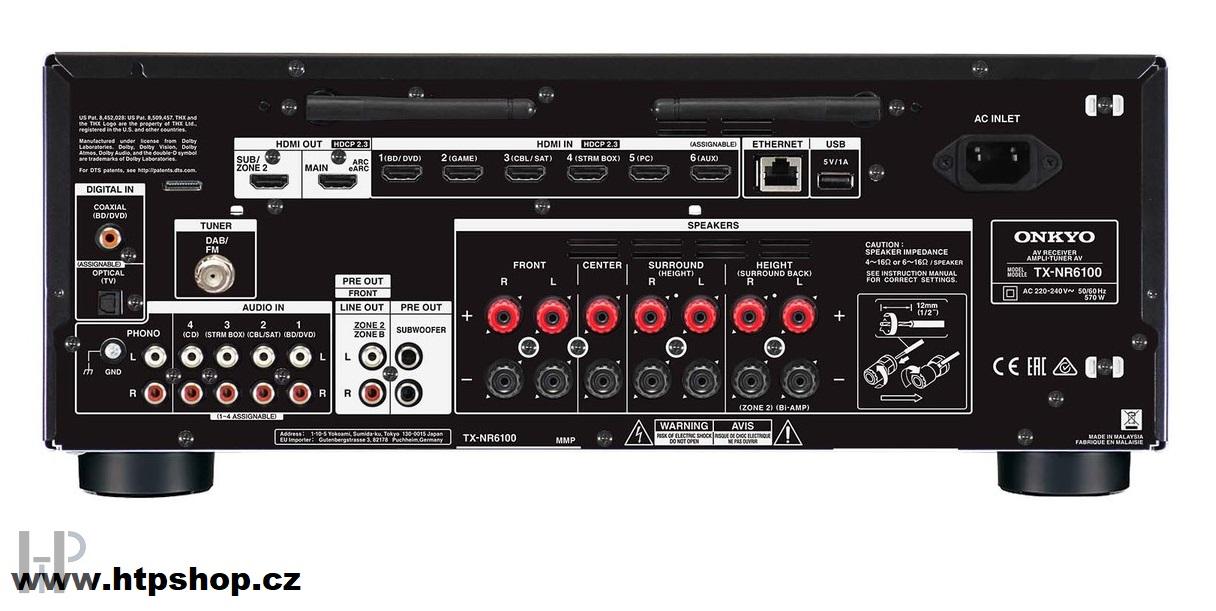 Onkyo TX-NR6100 Black + SUPRA LoRad 2.5 CS-EU v délce 1,0m