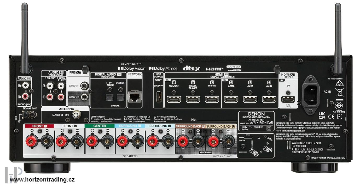Denon AVR-X1800H DAB Black