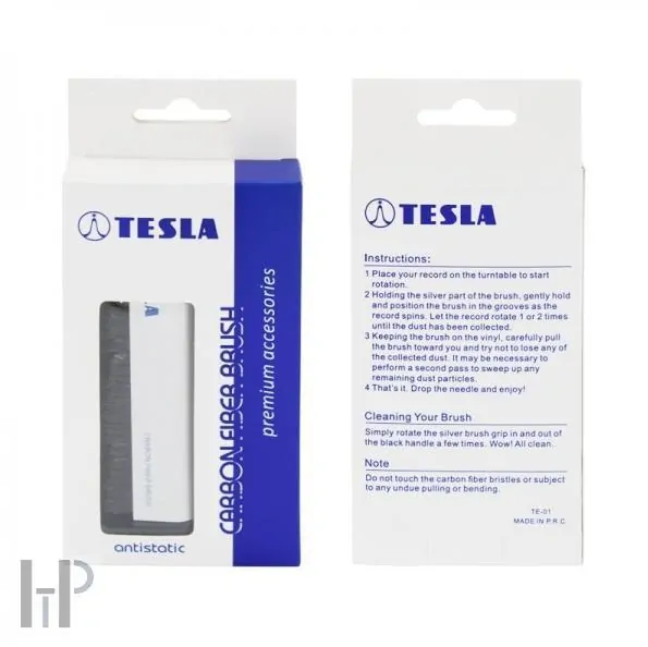 TESLA Static-Off Carbon Fiber Record Brush