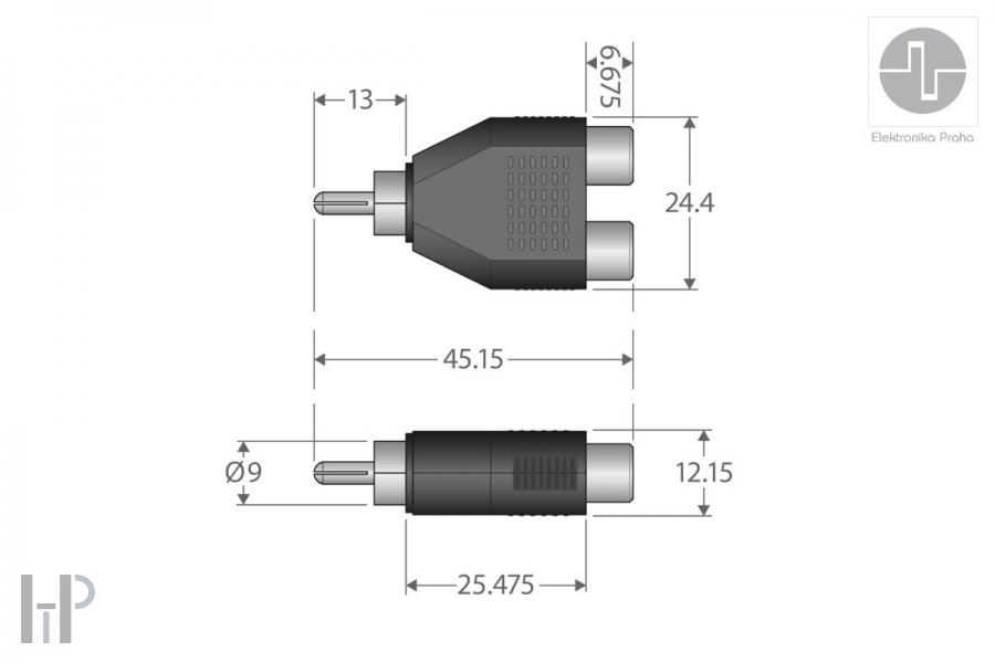 ELEKTRONIKA PRAHA - RCA SPLITTER ADAPTER