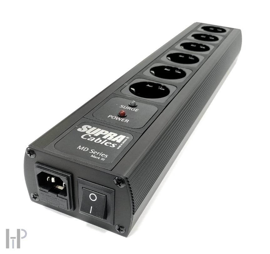 SUPRA MAINS BLOCK MD06-EU/SP SWITCH SPC BLACK - Silver Edition