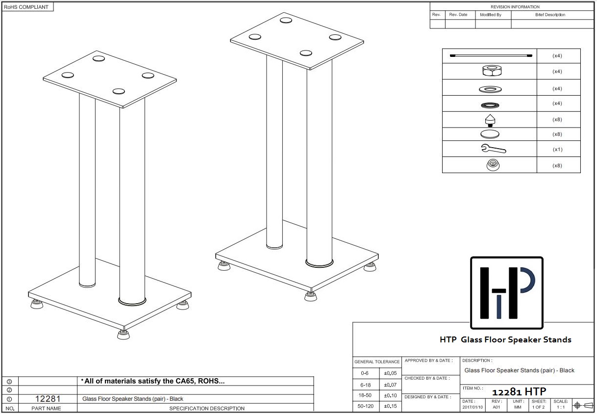 ELEKTRONIKA PRAHA - FLOOR SPEAKER STAND - energetický štítek